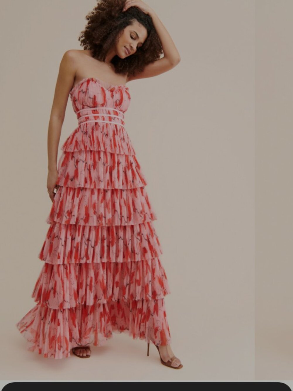 new ANTHROPOLOGIE HUTCH MONACO tiered chiffon maxi dress 6 - Picture 3 of 5